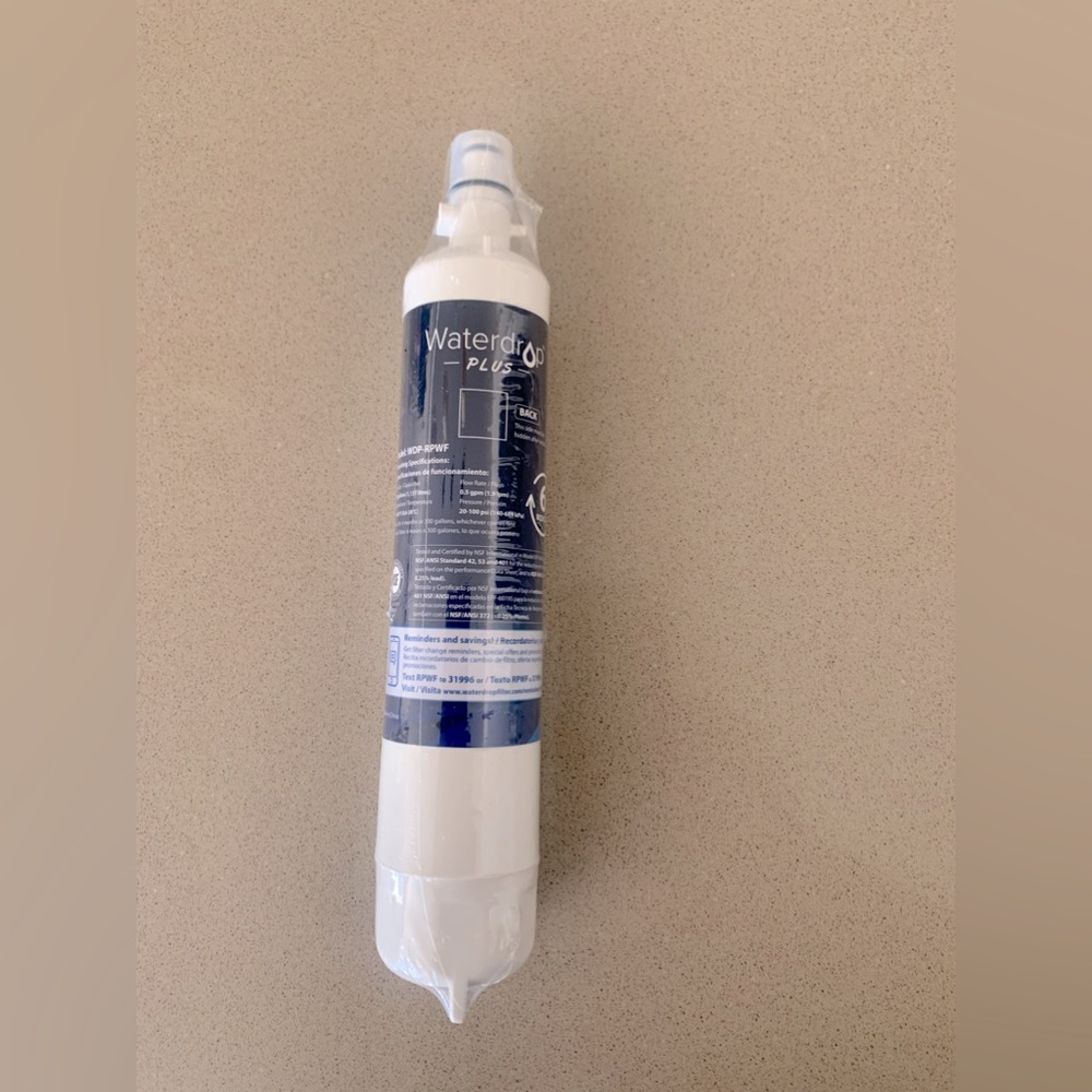 Water drop plus fridge filter. Model WDP-RPWF.